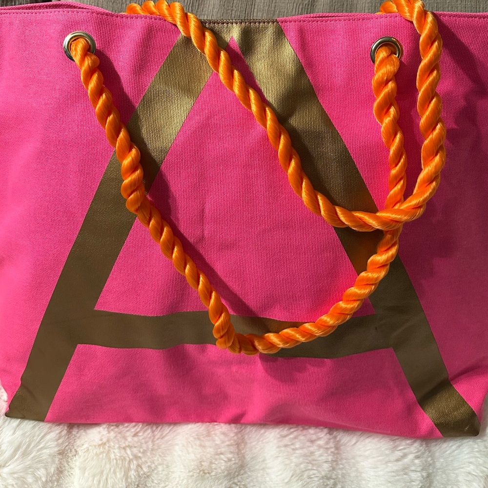 Avon Hot Pink Oversized Canvas Tote Bag 29x13” - Picture 2 of 9